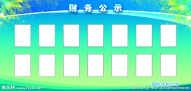 财务公示展板