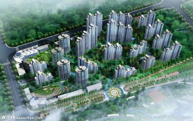 城镇规划景观绿化鸟瞰