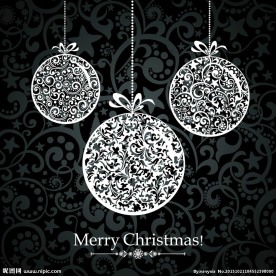 欧式花纹圣诞球