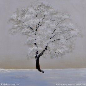 冬季雪景装饰画