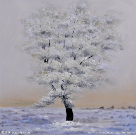 冬季雪景装饰画
