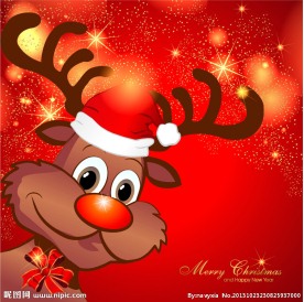 卡通圣诞麋鹿