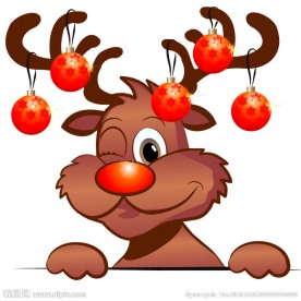 卡通圣诞麋鹿