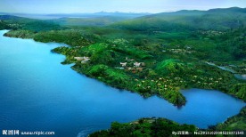 度假村景观规划鸟瞰图