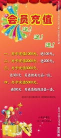 会员充值展架海报