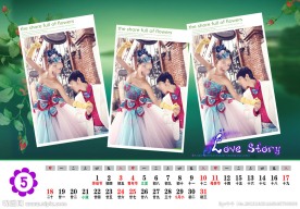 2014婚纱台历模版