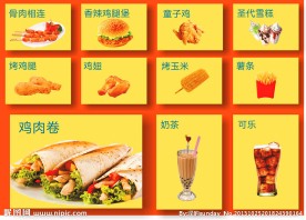 肯德基菜单