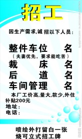 招工 招聘启示