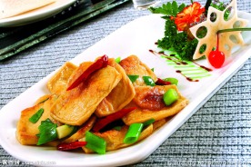香葱煎豆腐