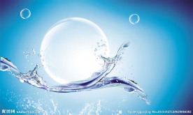 蓝色动感水珠水滴