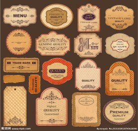 圣诞节复古怀旧标签