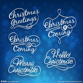 欧式花纹圣诞标签