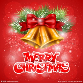 金色铃铛圣诞节背景