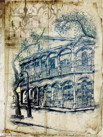 复古素描风景封面
