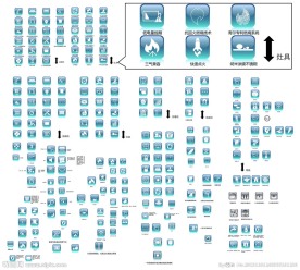 厨房电器图标矢量图