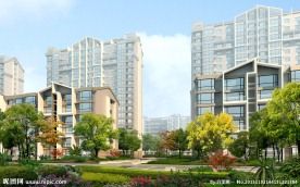 小区环境效果图