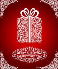 欧式花纹圣诞节背景