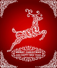 欧式花纹圣诞节背景