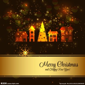 金色圣诞节背景