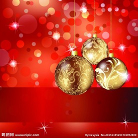 金色花纹圣诞吊球