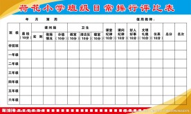 荷花小学班级日常操行
