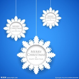 圣诞节白色雪花背景