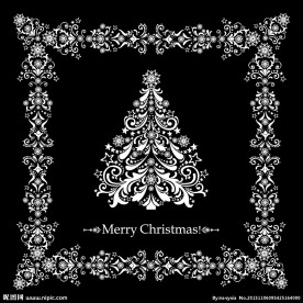 雪花图案圣诞树