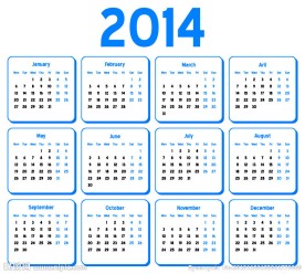 2014年日历模板