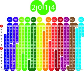 2014年日历