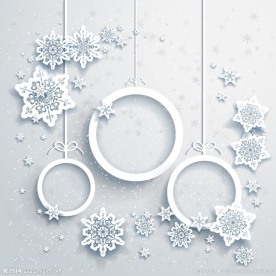 剪纸雪花背景