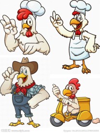 卡通公鸡形象设计