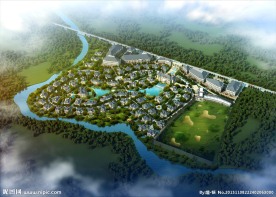 高尔夫球场鸟瞰图