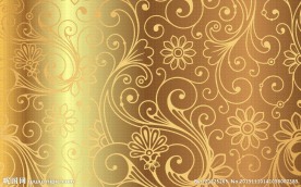 欧式金色花纹