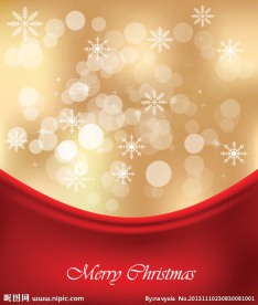 梦幻光斑雪花背景