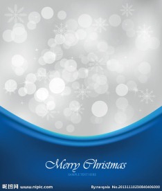 梦幻光斑雪花背景