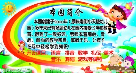 幼儿园简介展板