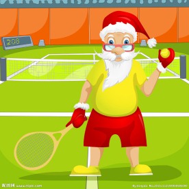 打棒球的圣诞老人