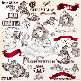 欧式花纹 圣诞天使