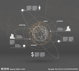 线条地球商务信息