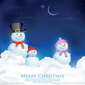 圣诞节雪人背景