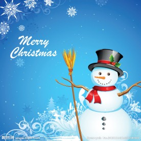 圣诞节雪人背景