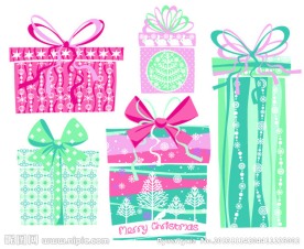 手绘圣诞节礼物