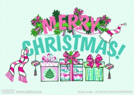 手绘圣诞节礼物