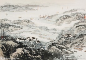 洞庭晓泊