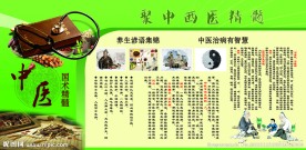 中西医结合 展板模板