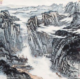 蜀水晓发图
