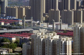 鸟瞰石家庄槐安路斜拉