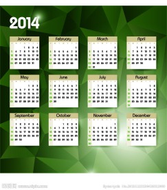 2014年日历