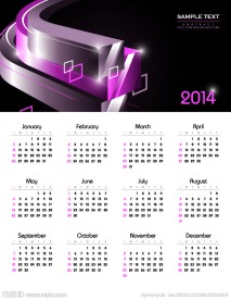 2014年日历
