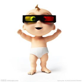 戴3d眼镜 宝宝